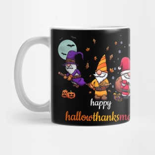 Happy HallowThanksMas Gnomes Mug